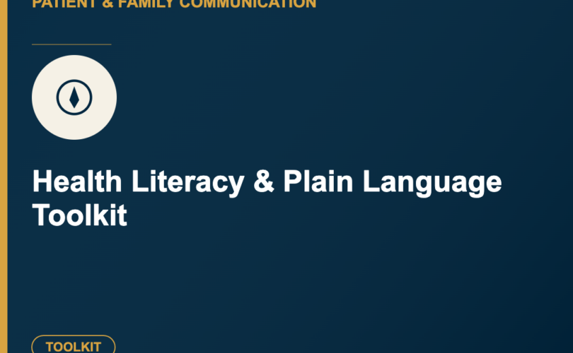 Health Literacy & Plain Language Toolkit - Toolkit thumbnail, Care Experience Lab